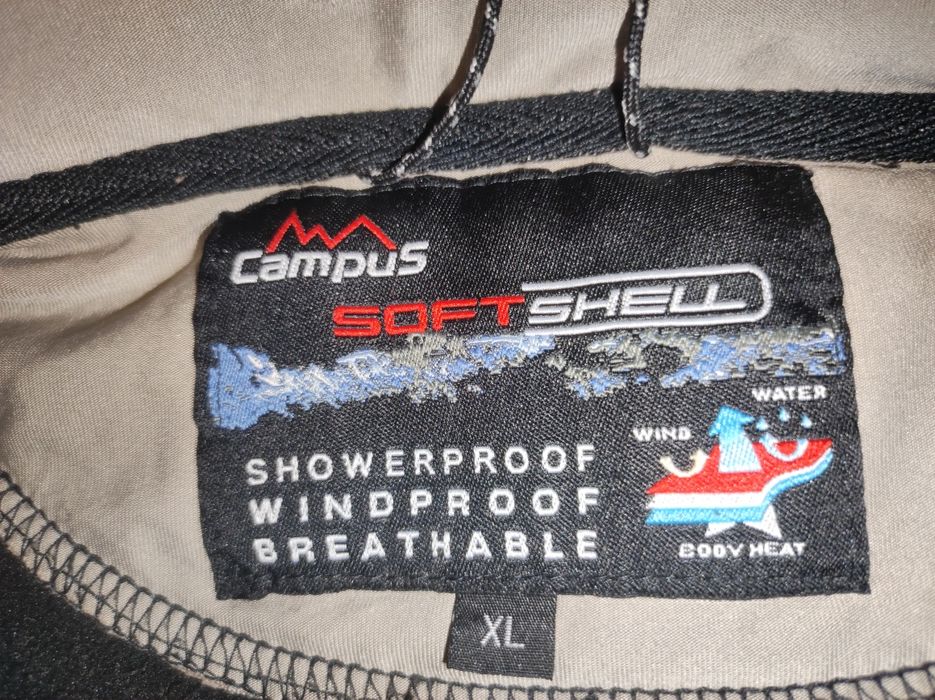 Kurtka męska Softshell CAMPUS jesienna wiosenna przeciwwiatrowa wiatrówka