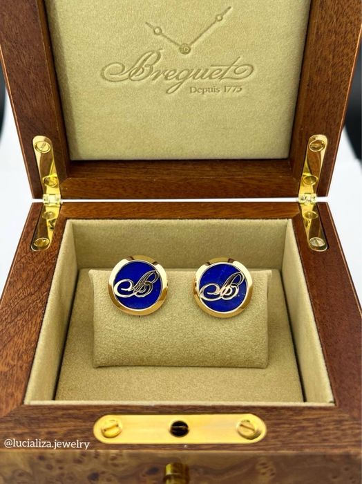 Запонки Breguet Оригинал ref 9903.BA.LS Желтое золото