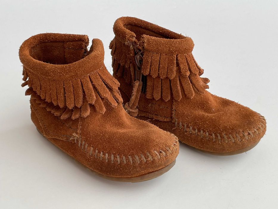 Botki Minnetonka zamszowe 14 cm stan idealny