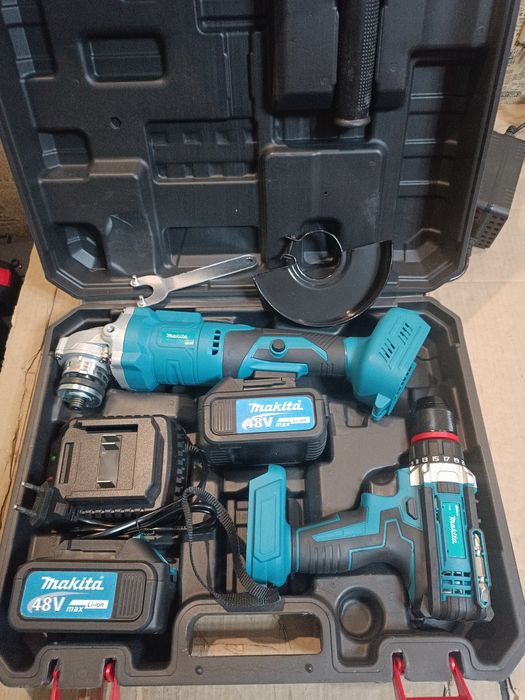 Безщітковий комплект 2 в 1 шуруповерт DTW 488 та болгарка DGA5