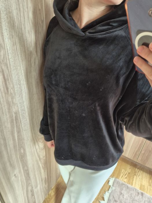 Bluza damska welurowa czarna Anya Madsen rozm.42