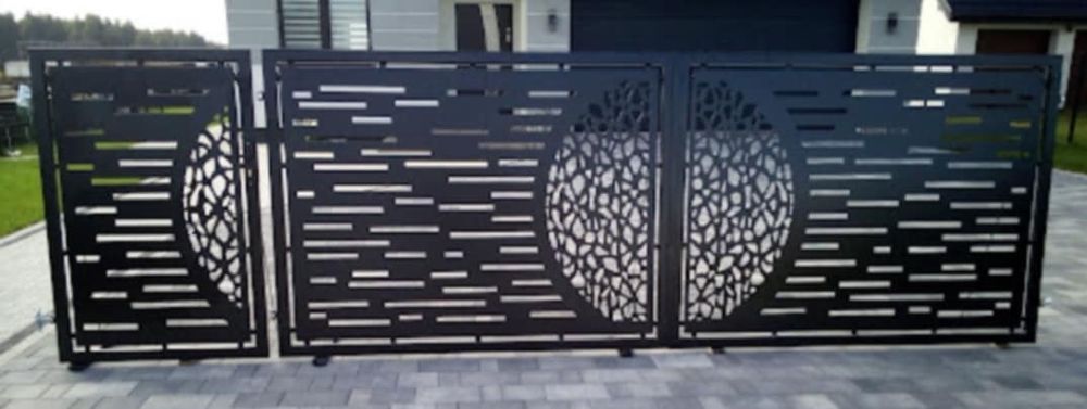 Nowoczesne ogrodzenie z wzorem CNC – OCYNK + Malowanie proszkowe– 1mb