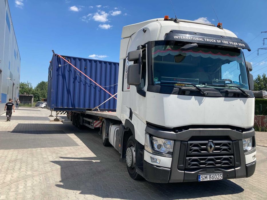 Transport Platforma Dźwig HDS Transport Kontenerów Usługi HDS