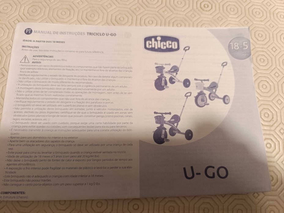 Triciclo Chicco U-Go – Excelente Estado