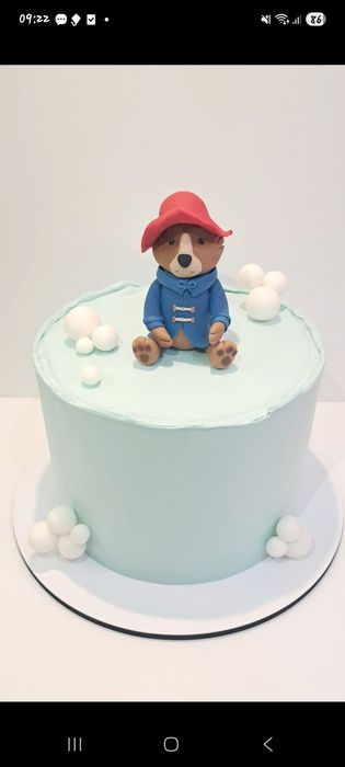miś paddington dekoracja masa cukrowa tort figurka