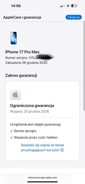 iPhone 17 Pro Max 512 GB NOWY tylko aktywowany 2 etui szybka ładowarka