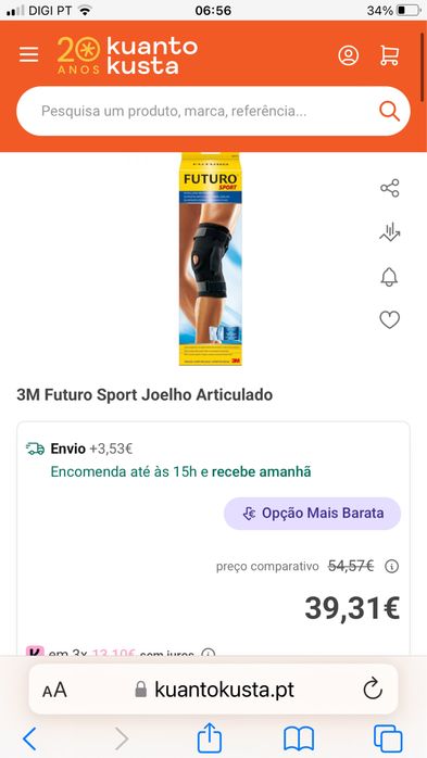 Joelheira elástica nova