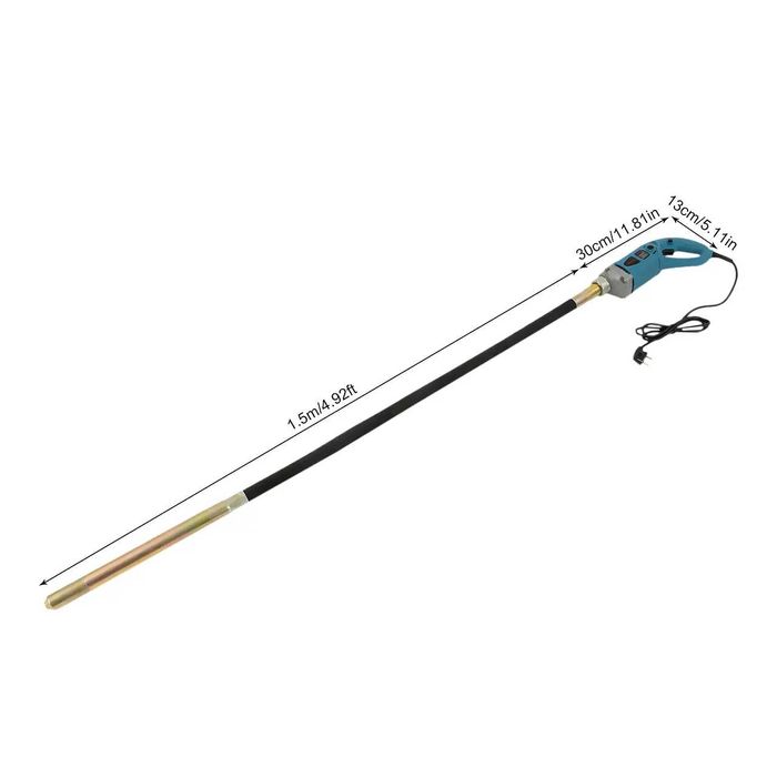 D89- Ferramenta vibratória para cimento 1300W 4300 rpm mangueira 1,5m