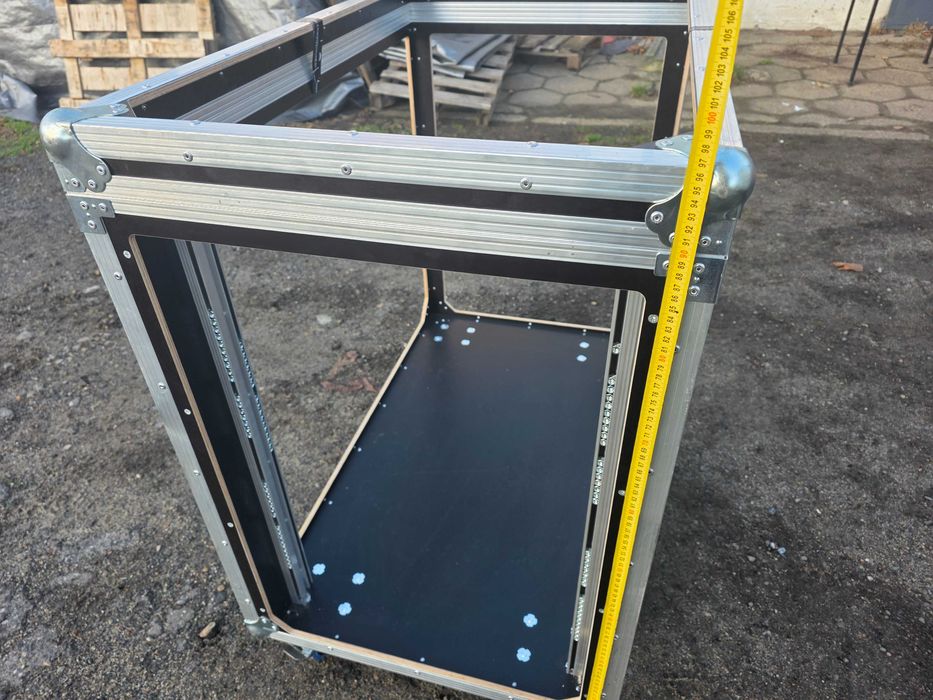 Szafa stojak RACK CASE 16U 1x szyna 90cm koła 19 cali