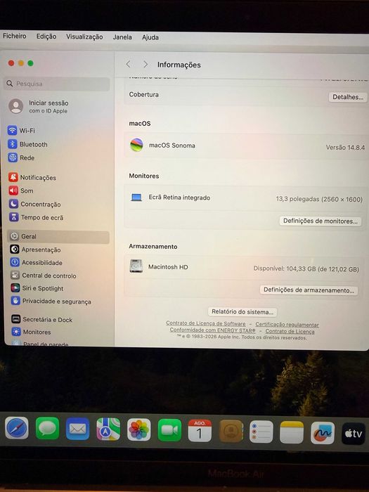 MacBook Air Retina 13" 2019 | i5 | 8GB | 128GB SSD | Caixa