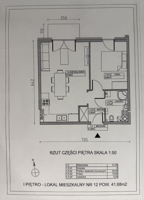 Mieszkanie 2 pokoje, 1 miejsce postojowe, 1 piętro, ekonomiczne