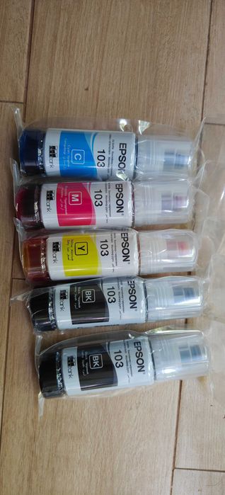 Komplet nowych tuszy epson ecotank 103