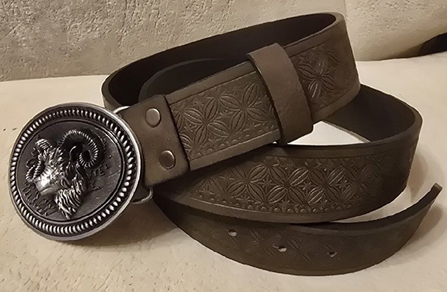 MUFLON Skórzany pasek myśliwski dla Leśnika DIANY na łowy. 120 cm.Nowy