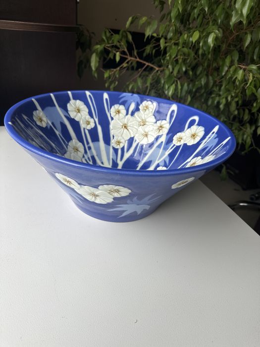 Умывальник керамический с ручной росписью 17*41