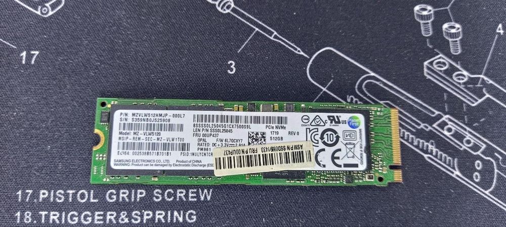 Ssd m2 nvme 512gb Samsung PM961