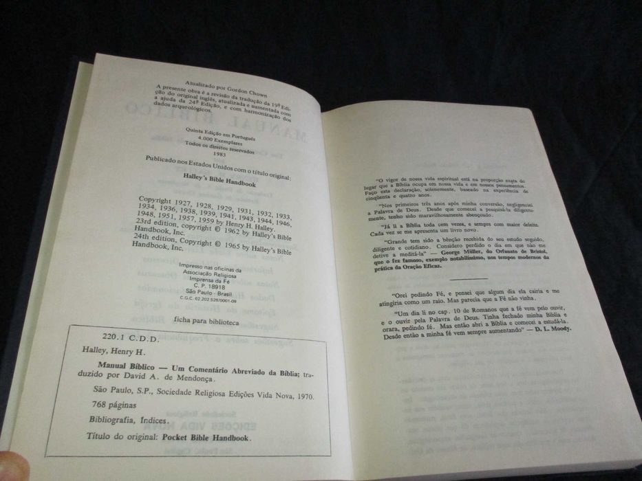 Livro Manual Bíblico Henry H. Halley