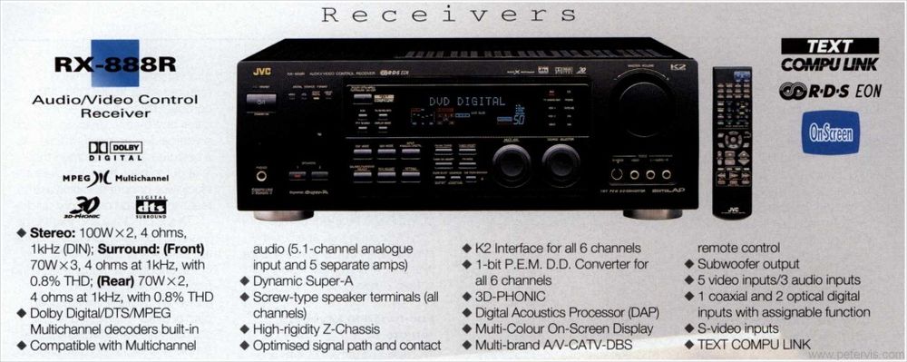 Amplificador JVC RX-888R