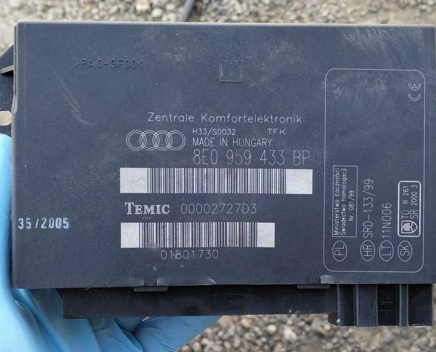 Moduł komfortu Audi A4 B6 B7 8EO-959-433/BP