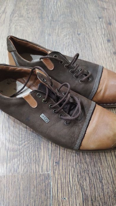 Półbuty męskie, skóra