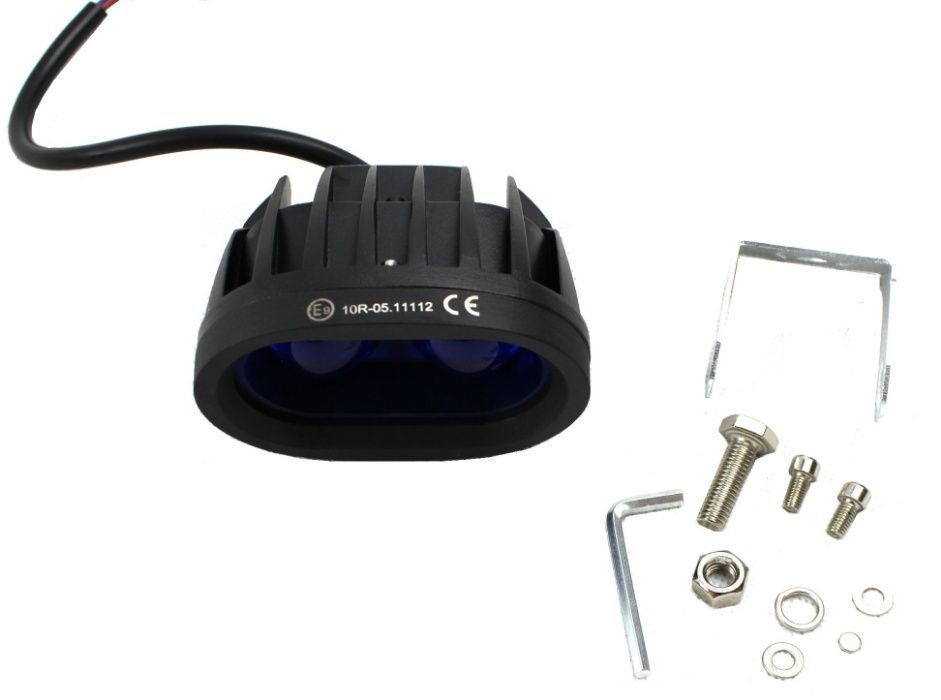 Lampa 2 LED Cree niebieska 8W 12-24V