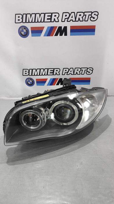 Farol BMW Serie 1 (E81/E82/E87/E88) Esquerdo Xenon Pré-LCI Com Angel Eyes