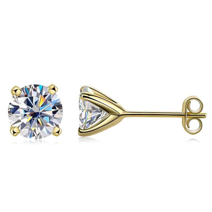 NIESAMOWICIE Piękne Kolczyki SREBRO Kamień Moissanit + Certyfikat !