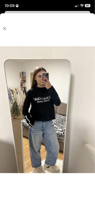 Джинси баггі bershka / сині джинси бершка