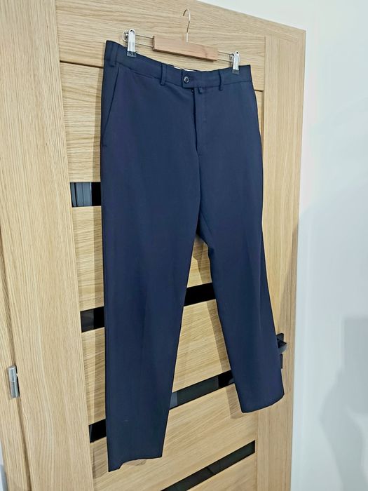 Zara męskie spodnie na kant granatowe slim fit roz 40 31 S modne