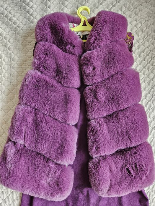 Хутряна жилетка + плаття