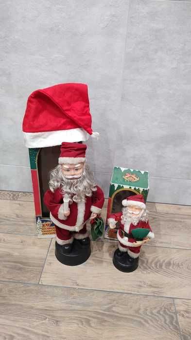 Starodawne mikołaje grające ozdoby świąteczne bożonarodzeniowe PRL