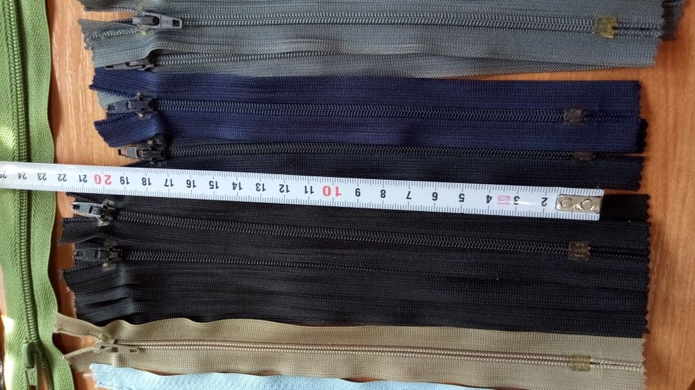 Zamek błyskawiczny, ekler , 38 szt, różne dł