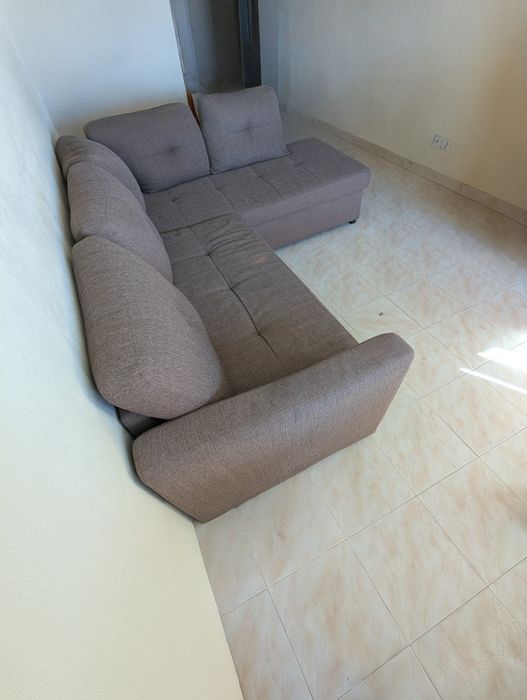 Sofá  cama 3 lugares castanho