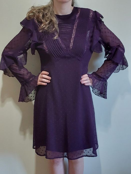 Vestido Festa Roxo NOVO, M-L