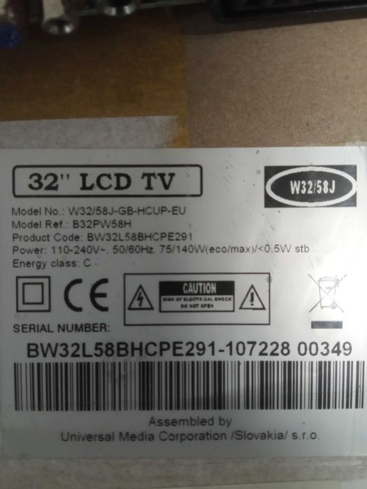 Placas TV LCD W32/58J-GB-HCUP-EU