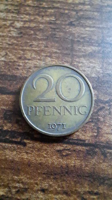 Moneta 20 Pfennig 1971 – NRD (DDR)