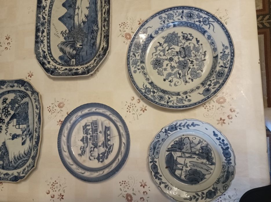 7 peças de louça China Azul