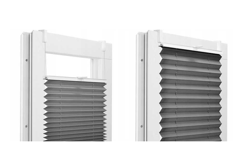 Roleta plisowana 76x150 cm bezinwazyjna czarna x2