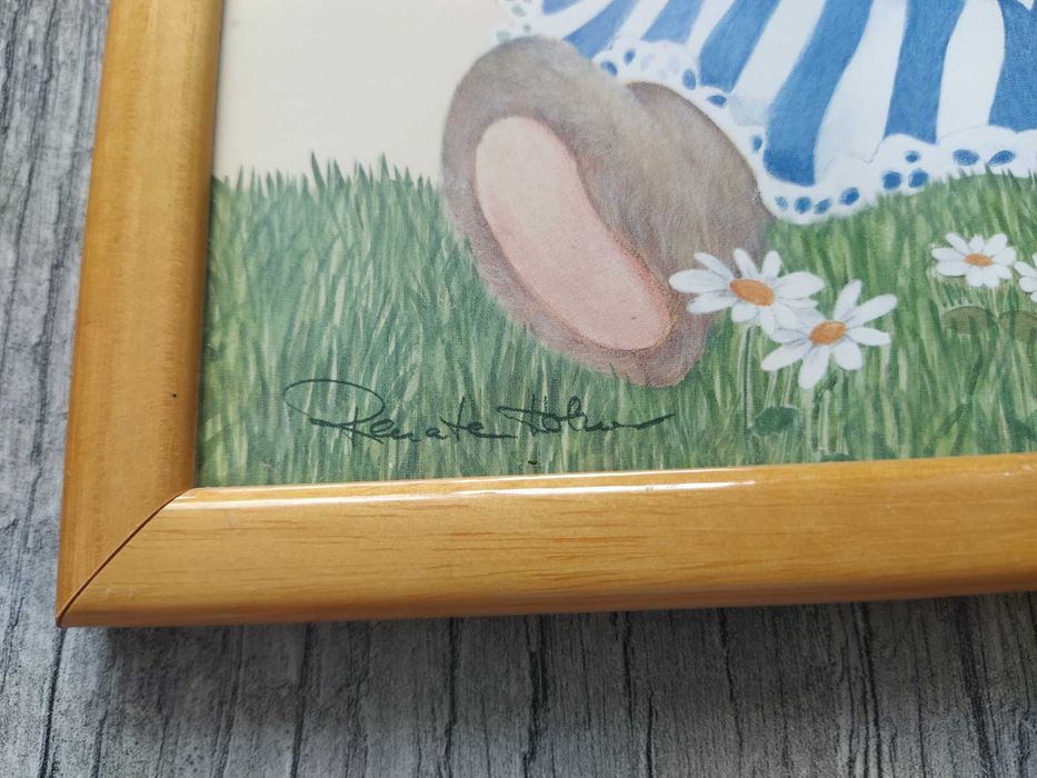 Renate Holzner obrazki druk artystyczny miś chłopiec dziewczynka 20x20