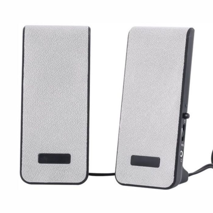 Conjunto 2 Colunas PC 2x2W USB Jack3.5mm