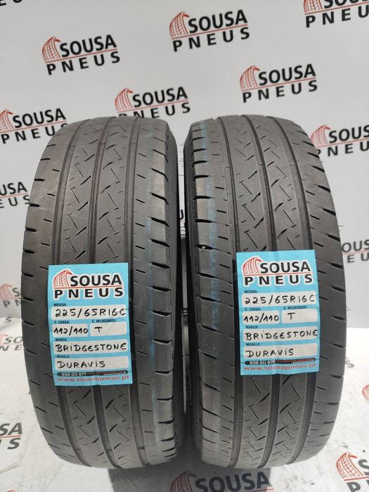 2 pneus semi novos 225-65R16C Bridgestone - Oferta dos Portes