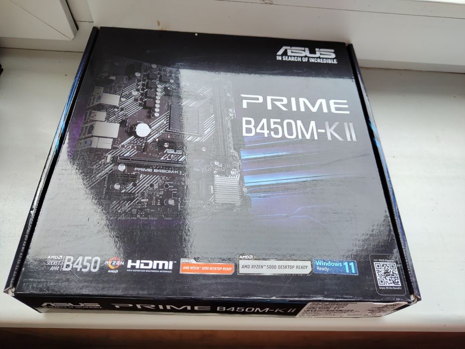Материнська плата Asus  B450M + AMD Ryzen 5 5500