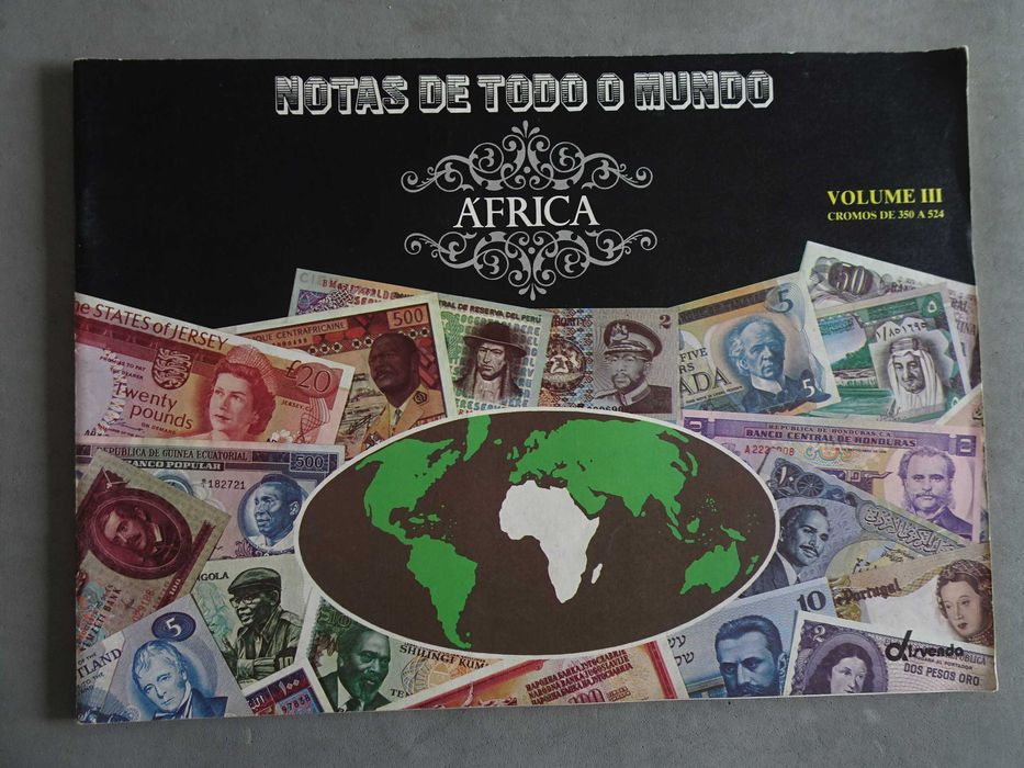 Caderneta de cromos Notas de todo o mundo  África (Tem 26 cromos)