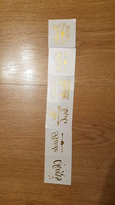 Tatuaże złote wieczór panieński bride to be