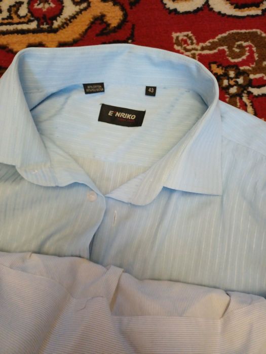 Рубашки мужские с длинным руковом  5 шт 52-54 размера