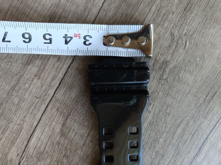 Pasek do zegarka Casio G SHOCK ( zamiennik )- czarny błyszczący