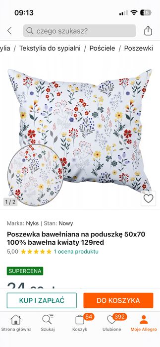 Bawełniane prześcieradełka 4sztuki 110x58