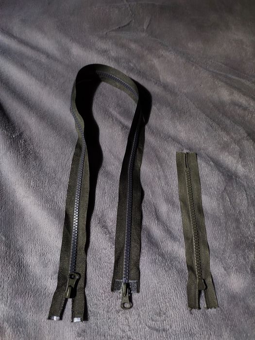 Ткань оливковая и манжетная и змейки тракторные