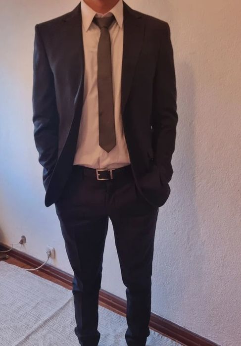 Fato Preto Under Blue extra slim fit