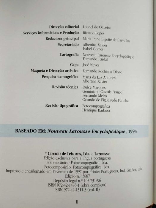 Coleção "Nova Enciclopédia Larousse" 1997