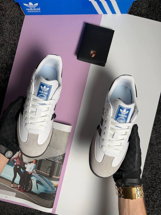 Жіночі кросівки адідас самба Adidas Samba OG Originals White Black